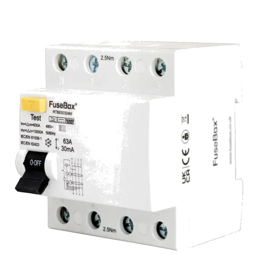 Fusebox TYPE B RCD 63A 30mA (4P) - Electrical Fusebox TYPE B RCD 63A 30mA (4P) Electrical