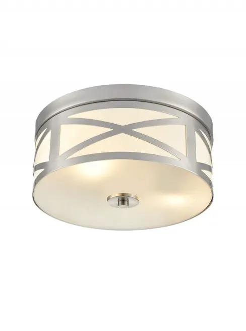 Franklite Ringo Satin Nickel 300mm Flush Ceiling Fitting - Flush Lights Franklite Ringo Satin Nickel 300mm Flush Ceiling Fitting Flush Lights