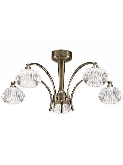 Franklite Ripple 5 Light Ceiling Fitting - Semi Flush Lights Franklite Ripple 5 Light Ceiling Fitting Semi Flush Lights