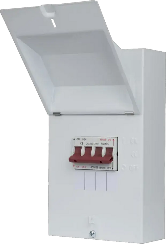 Fusebox 125A CHANGEOVER SWITCH (1P+N) METAL ENCLOSURE - Electrical Fusebox 125A CHANGEOVER SWITCH (1P+N) METAL ENCLOSURE Electrical