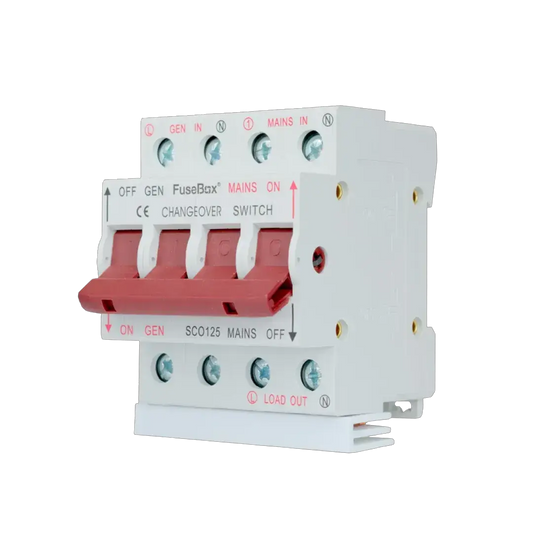 Fusebox 125A CHANGEOVER SWITCH (1P+N) + BUSBAR - Electrical Fusebox 125A CHANGEOVER SWITCH (1P+N) + BUSBAR Electrical
