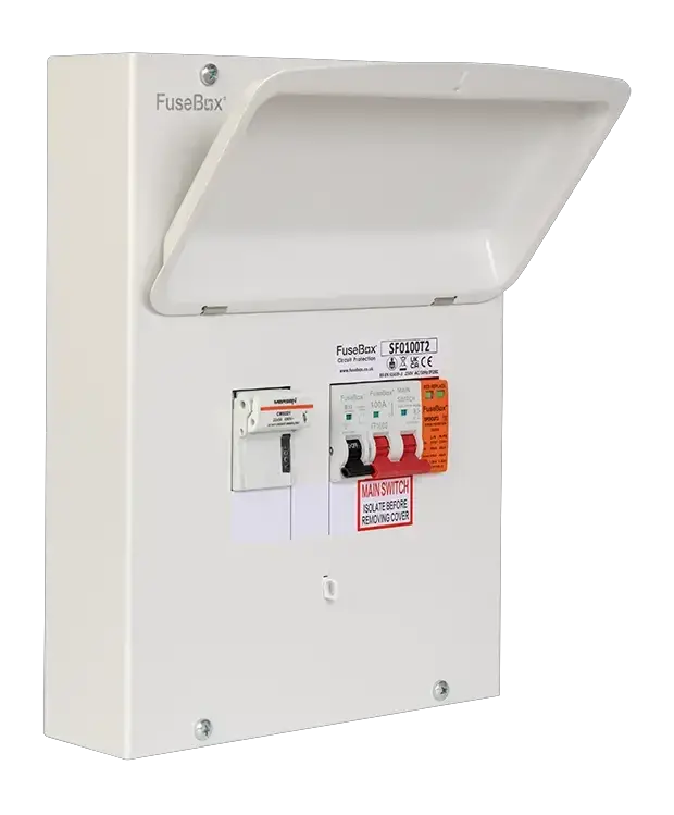 Fusebox 100A FUSED SWITCH + T2 SPD (63,80,100A fuses) - Electrical Fusebox 100A FUSED SWITCH + T2 SPD (63,80,100A fuses) Electrical