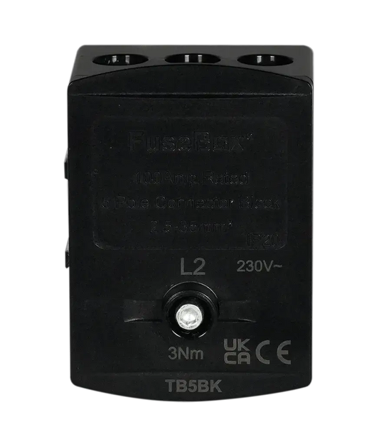 Fusebox BLACK 100A TERMINAL BLOCK 5P IP20 - Electrical Fusebox BLACK 100A TERMINAL BLOCK 5P IP20 Electrical