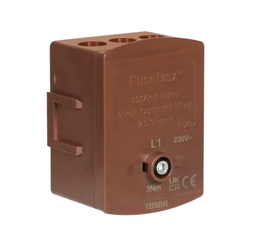 Fusebox BROWN 100A TERMINAL BLOCK 5P IP20 - Electrical Fusebox BROWN 100A TERMINAL BLOCK 5P IP20 Electrical