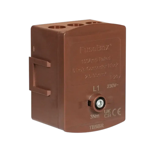 Fusebox BROWN 100A TERMINAL BLOCK 5P IP20 - Electrical Fusebox BROWN 100A TERMINAL BLOCK 5P IP20 Electrical