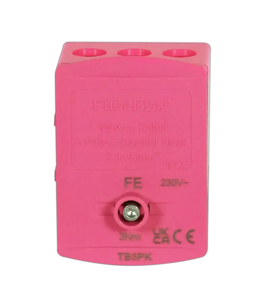 Fusebox PINK 100A TERMINAL BLOCK 5P IP20 - Electrical Fusebox PINK 100A TERMINAL BLOCK 5P IP20 Electrical