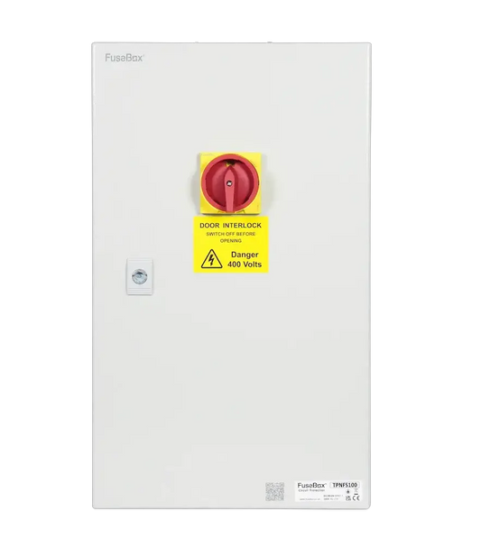 Fusebox 100A 3P+N FUSED SWITCH (METAL) DOOR INTERLOCK IP65 - Electrical Fusebox 100A 3P+N FUSED SWITCH (METAL) DOOR INTERLOCK IP65 Electrical