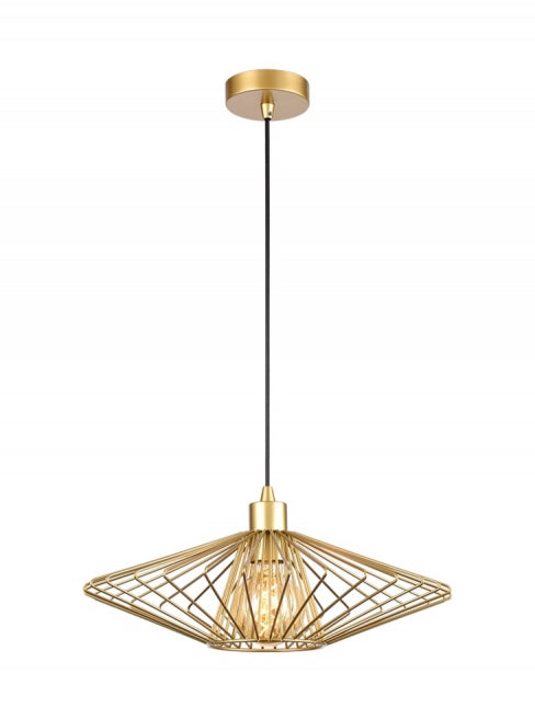 Franklite Thatch Pendant Gold Small - Pendant Lights Franklite Thatch Pendant Gold Small Pendant Lights