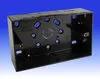 back box UV SFB232B 2 Gang Square Corner PVC Box + KO - 32mm Depth - LSF - Black - Back Box back box UV SFB232B 2 Gang Square Corner PVC Box + KO - 32mm Depth - LSF - Black Back Box