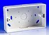 back box UV SFR232 2 Gang Round Corner PVC Box + KO - 32mm Depth - LSF - Back Box back box UV SFR232 2 Gang Round Corner PVC Box + KO - 32mm Depth - LSF Back Box