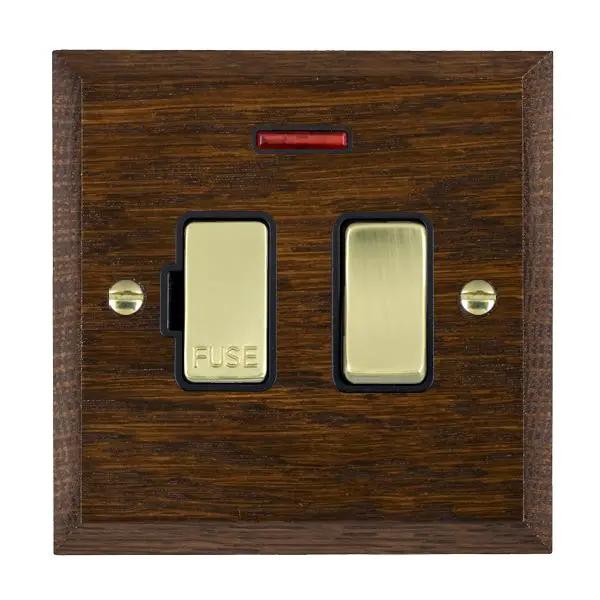 Wood Cha D/O 13A DP Fused Spur+N PB/BL