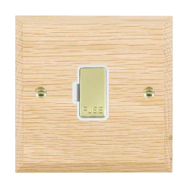 Wood Cha L/O 1g 13A Fuse Only PB/WH