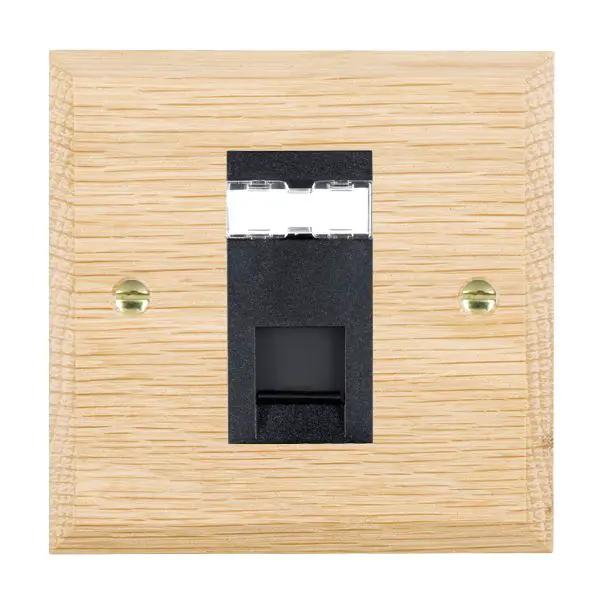 Wood Cha L/O 1g RJ45 CAT5E Unshield BL