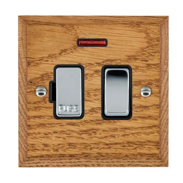 Wood Cha M/O 13A DP Fused Spur+N BC/BL