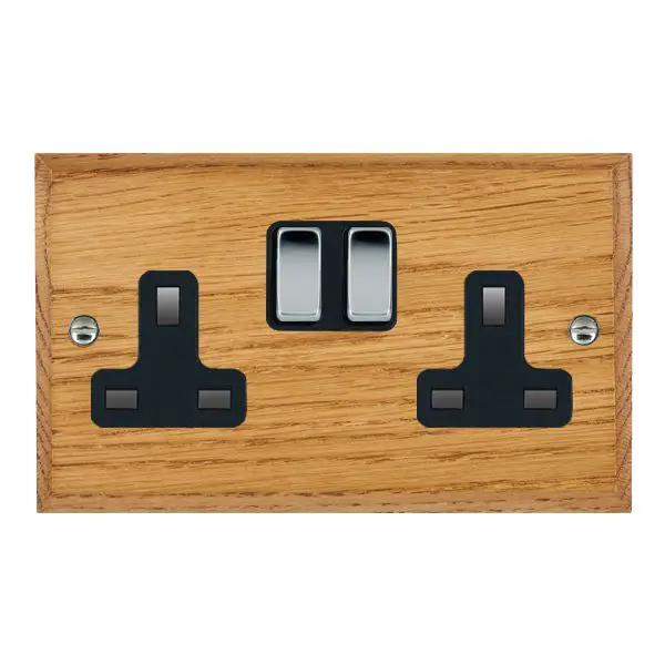 Wood Cha M/O 2g 13A DP Swt Skt BC/BL