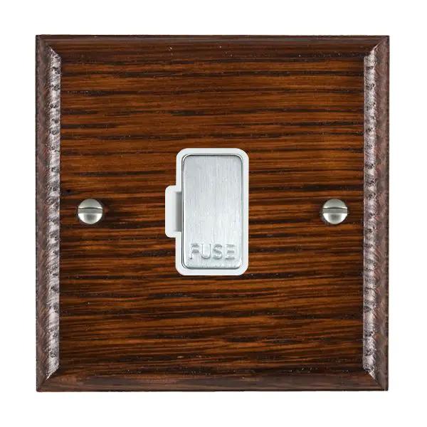 Wood Ovo A/M 1g 13A Fuse Only SC/WH