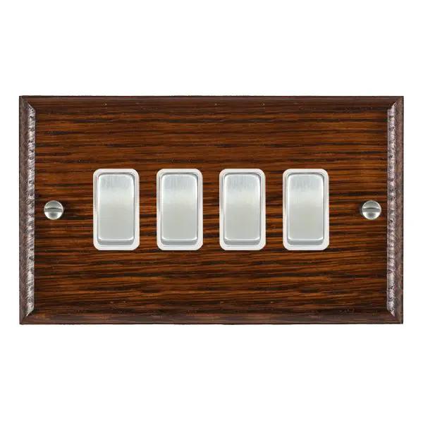 Wood Ovo A/M 4g 10AX 2 Way Rkr SC/WH