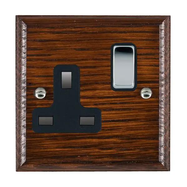 Wood Ovo A/M 1g 13A DP Swt Skt BC/BL