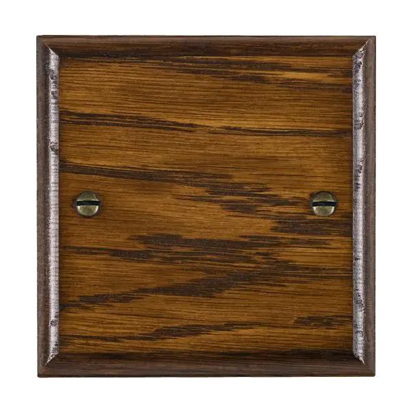 Wood Ovo D/O Single Blank Plate