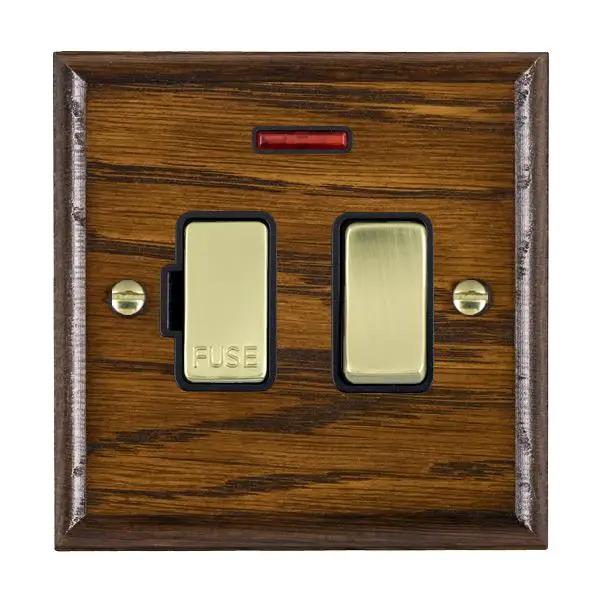Wood Ovo D/O 13A DP Fused Spur+N PB/BL