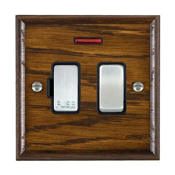 Wood Ovo D/O 13A DP Fused Spur+N SC/BL
