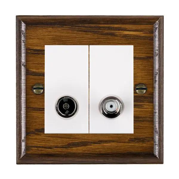 Wood Ovo D/O 2g N-Isol TV+Sat 2in/2 WH