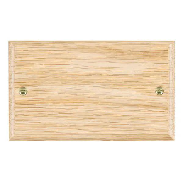 Wood Ovo L/O Double Blank Plate