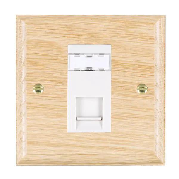 Wood Ovo L/O 1g RJ12 Unshielded WH