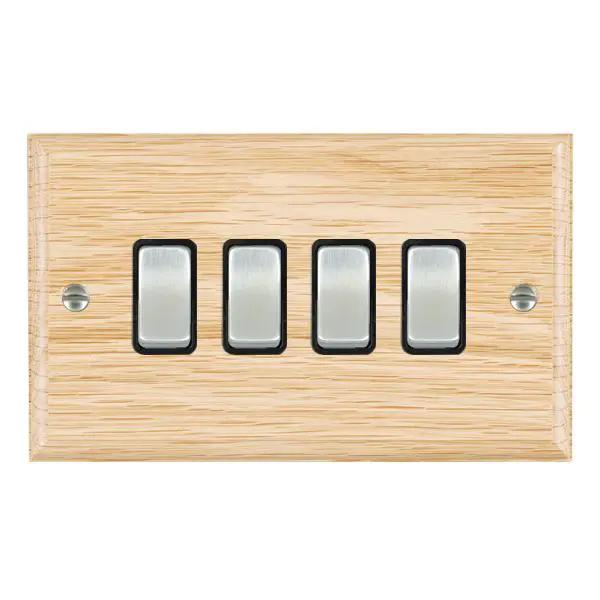 Wood Ovo L/O 4g 10AX 2 Way Rkr SC/BL