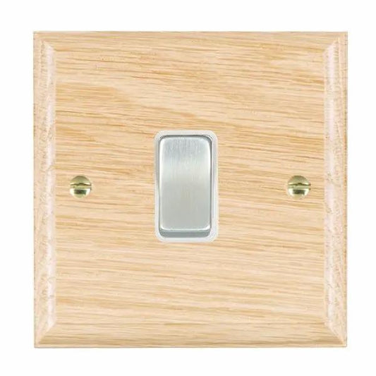 Wood Ovo L/O 1g 10AX Inter Rkr SC/WH