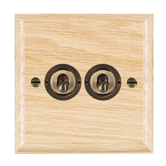 Wood Ovo L/O 2g 20AX 2Way Toggle AB