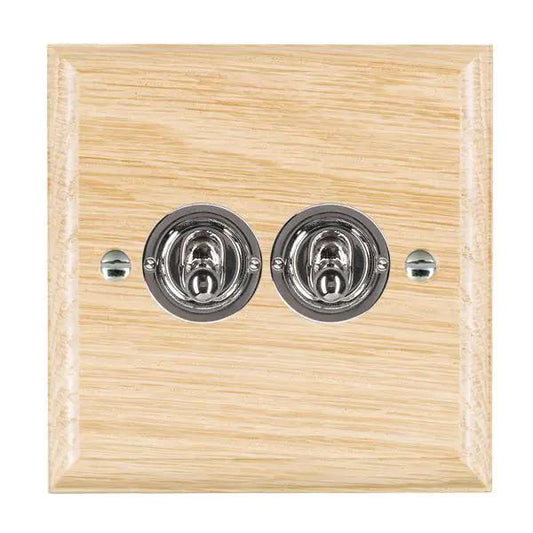 Wood Ovo L/O 2g 20AX 2Way Toggle BC