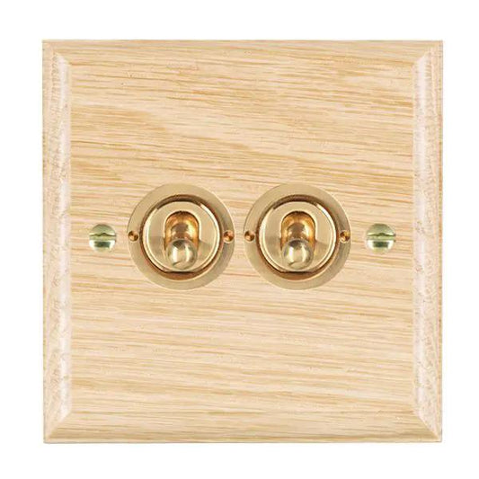 Wood Ovo L/O 2g 20AX 2Way Toggle PB