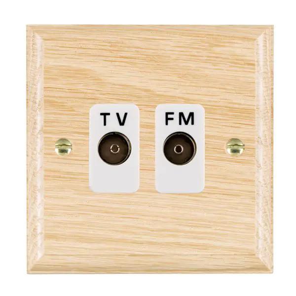Wood Ovo L/O Isol TVFM Diplex 1in/2o WH