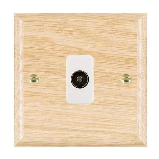 Wood Ovo L/O 1g Isolated TV 1in/1out WH