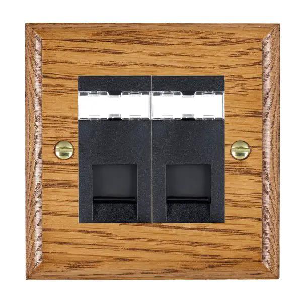 Wood Ovo M/O 2g RJ45 CAT5E Unshield BL