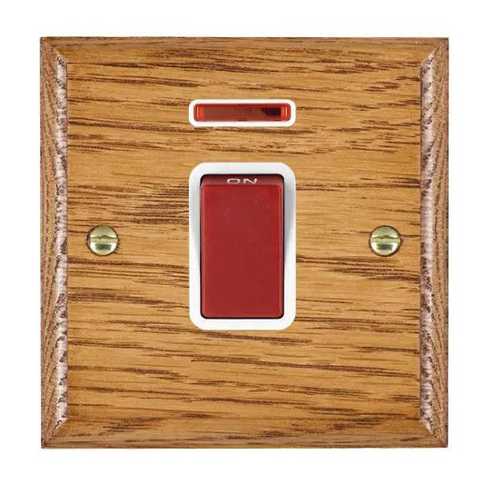 Wood Ovo M/O 1g 45A DP+N Red Rkr/WH