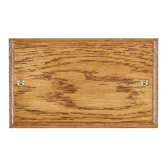 Wood Ovo M/O Double Blank Plate