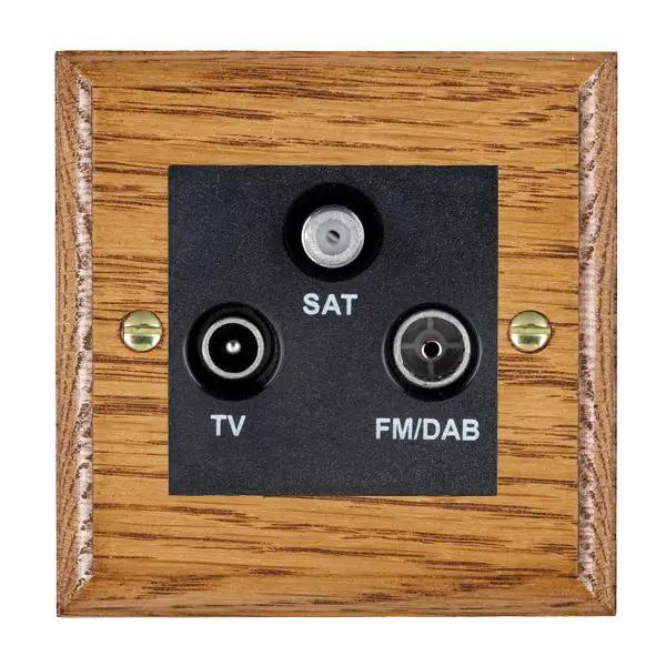 Wood Ovo M/O Non-Iso DAB TV+FM+SAT BL