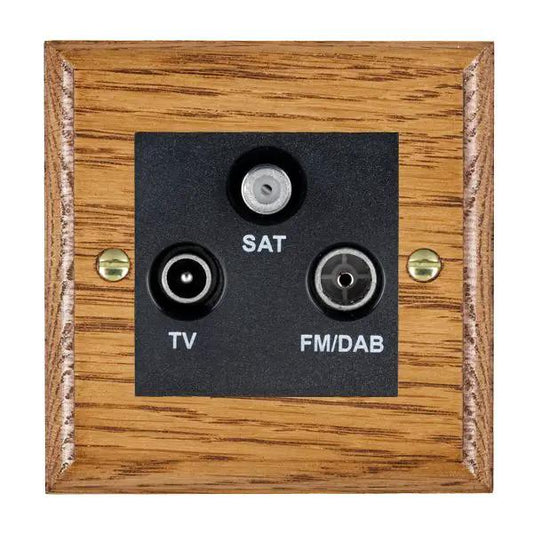 Wood Ovo M/O Non-Iso DAB TV+FM+SAT BL
