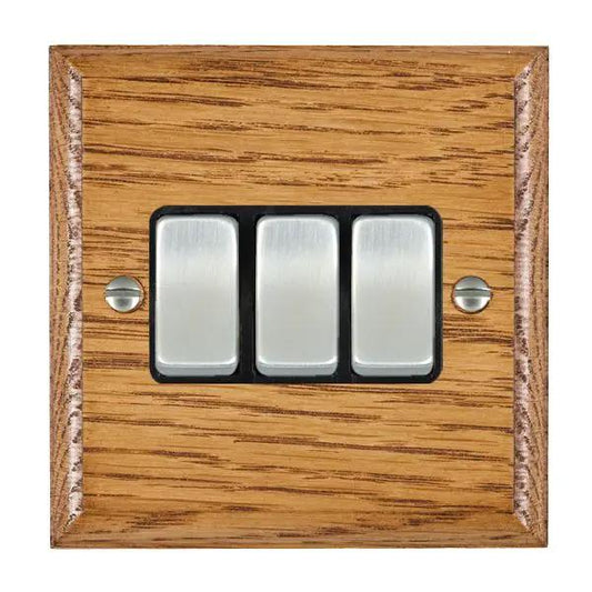 Wood Ovo M/O 3g 10AX 2 Way Rkr SC/BL
