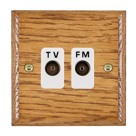 Wood Ovo M/O Isol TVFM Diplex 1in/2o WH