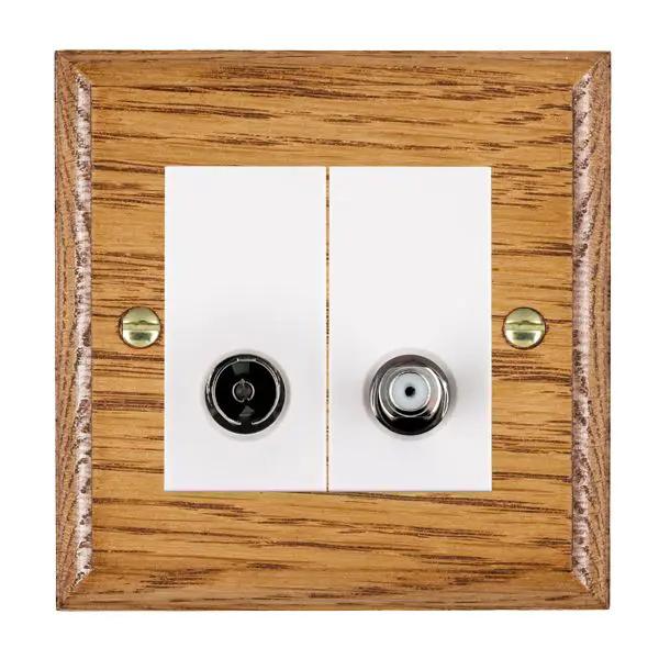 Wood Ovo M/O 2g N-Isol TV+Sat 2in/2 WH