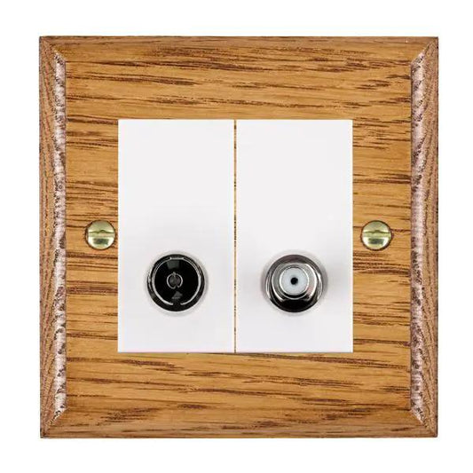 Wood Ovo M/O 2g N-Isol TV+Sat 2in/2 WH