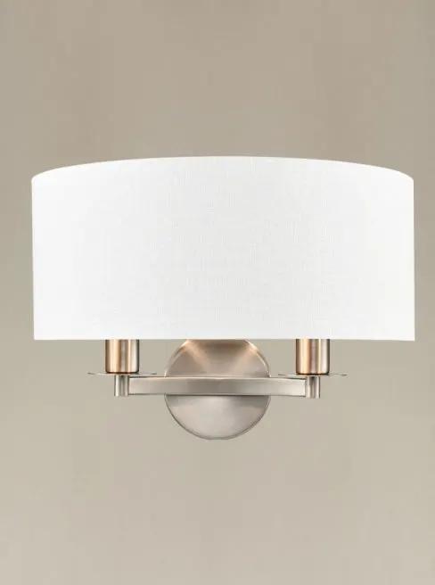 Franklite Windsor 2lt Wall Light Satin Nickel - Wall Lights Franklite Windsor 2lt Wall Light Satin Nickel Wall Lights