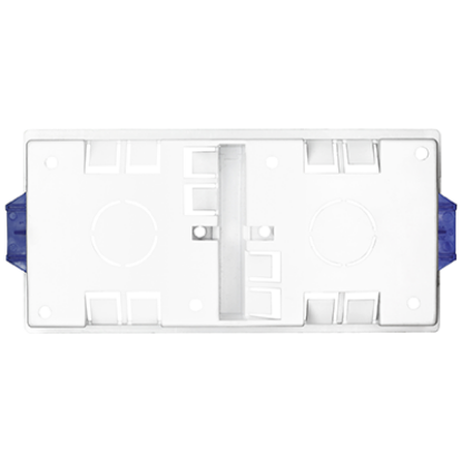 Double gang 35mm white electrical back box for switches and sockets installation