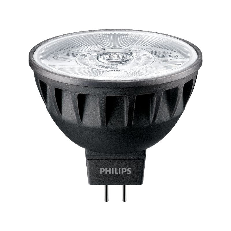 GU5.3 MR16 LED spotlight bulb 50W equivalent, black finish, energy-efficient lighting