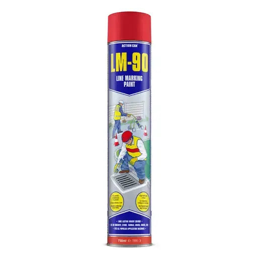aerosals Action Can 750ml Line Marker Paint Red - aerosals Action Can 750ml Line Marker Paint Red