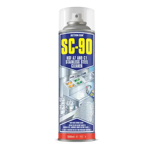 aerosals Action Can SC90 Stainless Steel A1 Food Grade Cleaner 500ml - aerosals Action Can SC90 Stainless Steel A1 Food Grade Cleaner 500ml