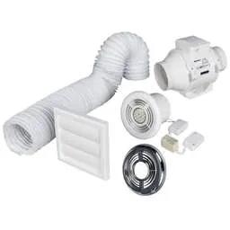 fans with light Airflow Aventa 100mm 4" In-Duct Showerlight Fan Kit with Timer - fans with light Airflow Aventa 100mm 4" In-Duct Showerlight Fan Kit with Timer